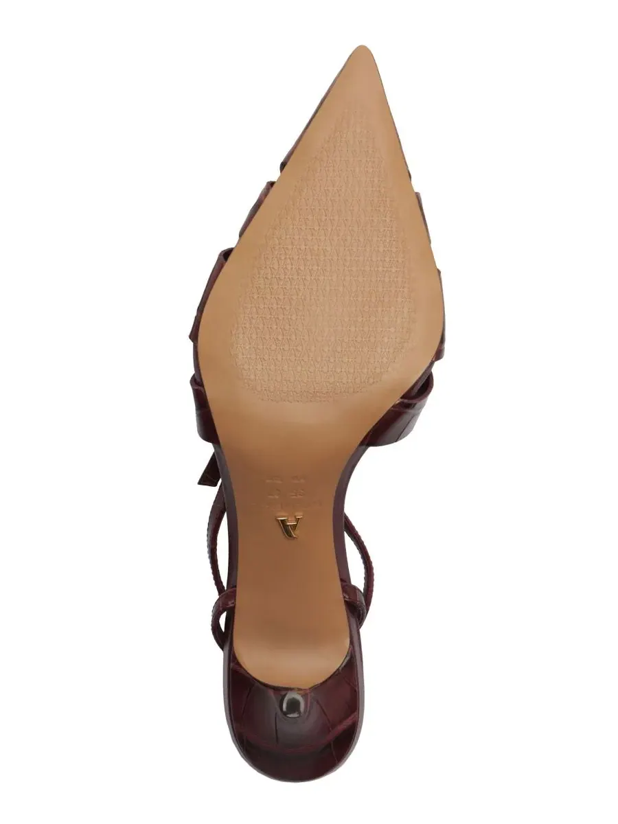 Туфли-лодочки Marissa Low Stiletto с острым носком и ремешком на щиколотке Arezzo — изображение 5 из 5, красный