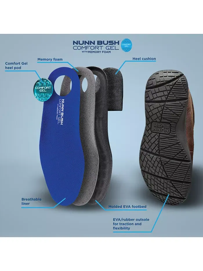 Мужские оксфорды Cam Lightweight Nunn Bush — изображение 7 из 8, коричневый