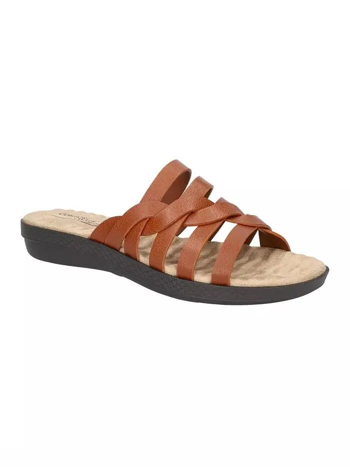 Женские сандалии Comfort Wave Sheri Slide Easy Street — изображение 1 из 7, коричневый