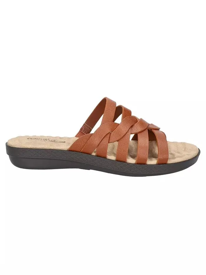 Женские сандалии Comfort Wave Sheri Slide Easy Street — изображение 3 из 7, коричневый