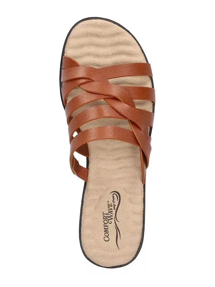 Женские сандалии Comfort Wave Sheri Slide Easy Street — изображение 7 из 7, коричневый