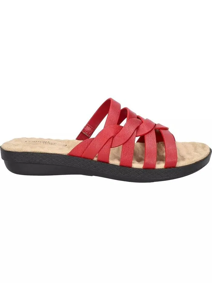 Женские сандалии Comfort Wave Sheri Slide Easy Street — изображение 3 из 7, красный