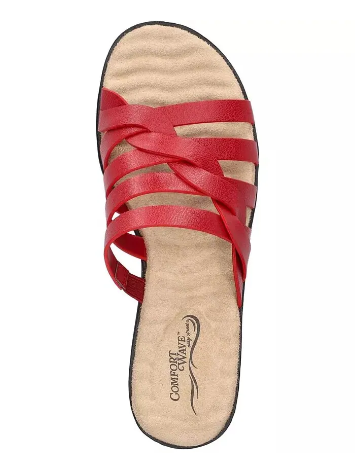 Женские сандалии Comfort Wave Sheri Slide Easy Street — изображение 7 из 7, красный