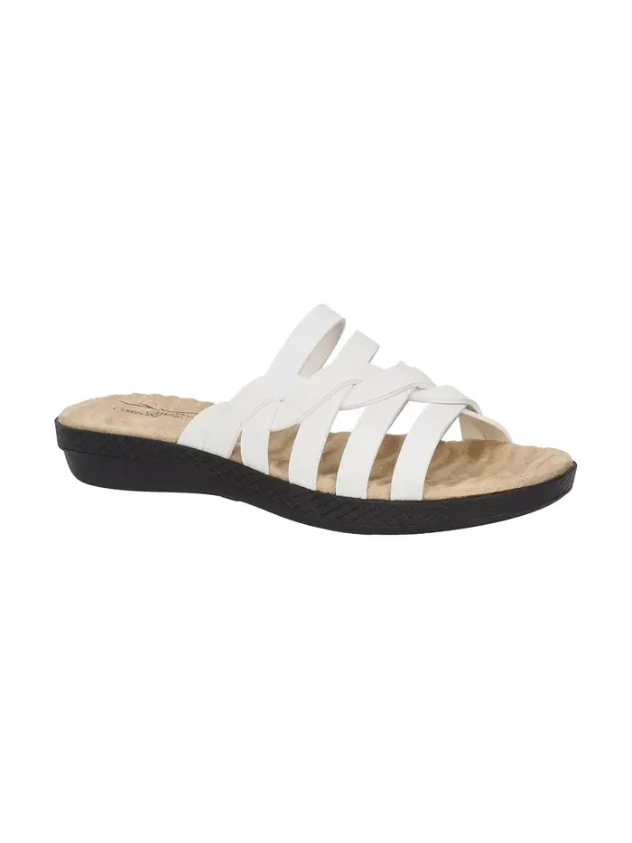 Женские сандалии Comfort Wave Sheri Slide Easy Street — изображение 1 из 7, белый
