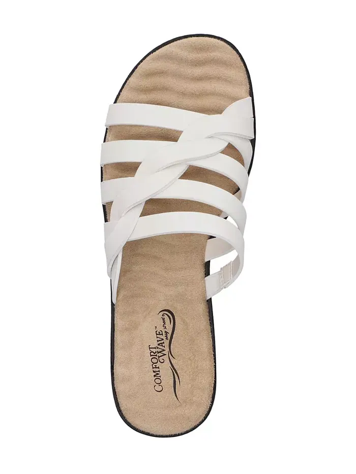 Женские сандалии Comfort Wave Sheri Slide Easy Street — изображение 7 из 7, белый