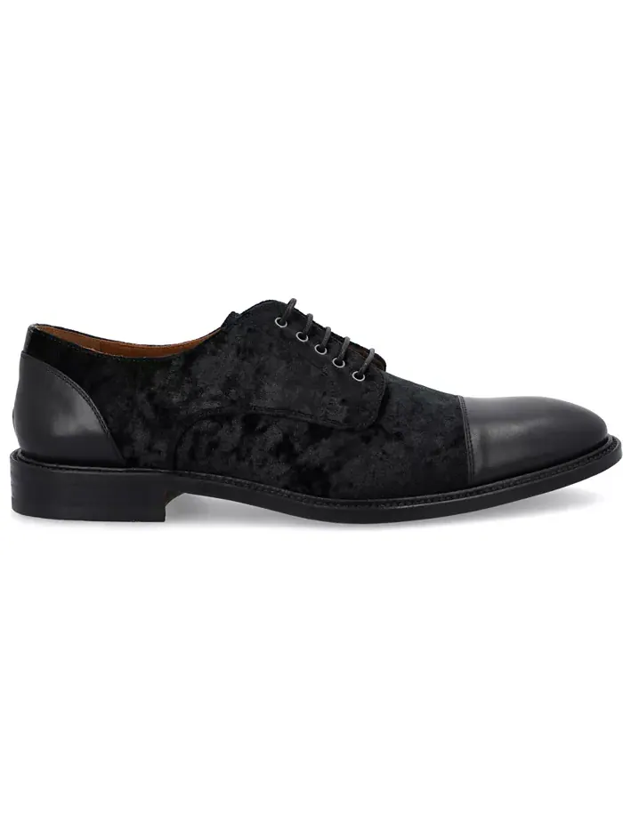Мужские туфли Jack Handcrafted Leather, Velvet and Wool Taft — изображение 2 из 5, черный