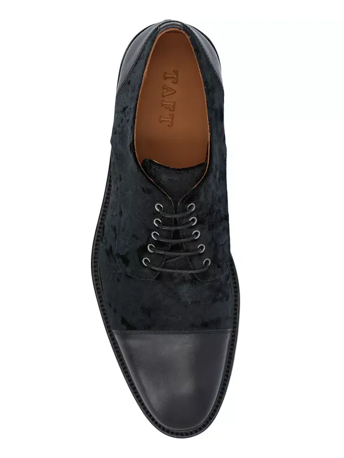 Мужские туфли Jack Handcrafted Leather, Velvet and Wool Taft — изображение 4 из 5, черный