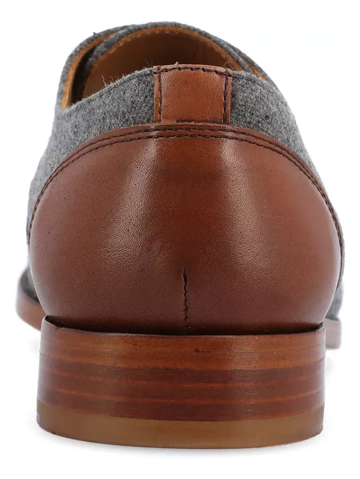 Мужские туфли Jack Handcrafted Leather, Velvet and Wool Taft — изображение 3 из 7, серый коричневый