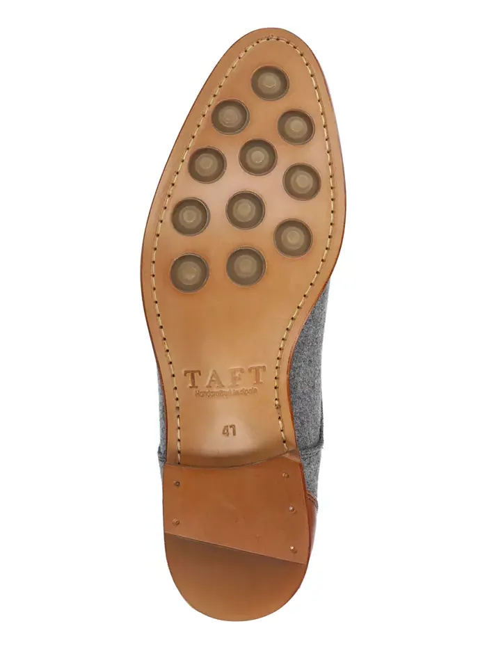 Мужские туфли Jack Handcrafted Leather, Velvet and Wool Taft — изображение 5 из 7, серый коричневый
