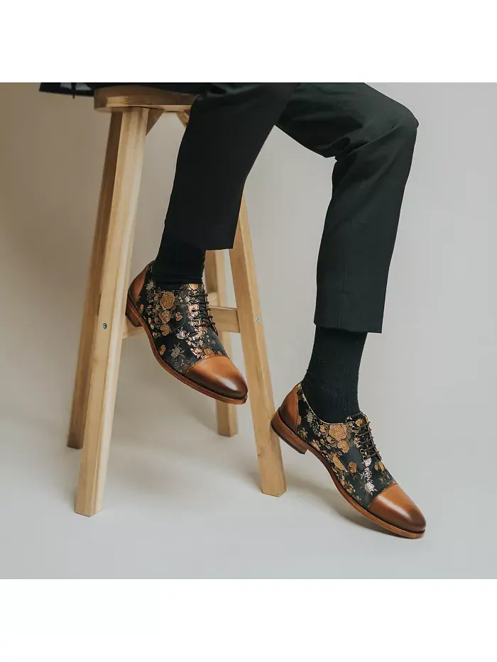 Мужские туфли Jack Handcrafted Leather, Velvet and Wool Taft — изображение 9 из 10, зеленый