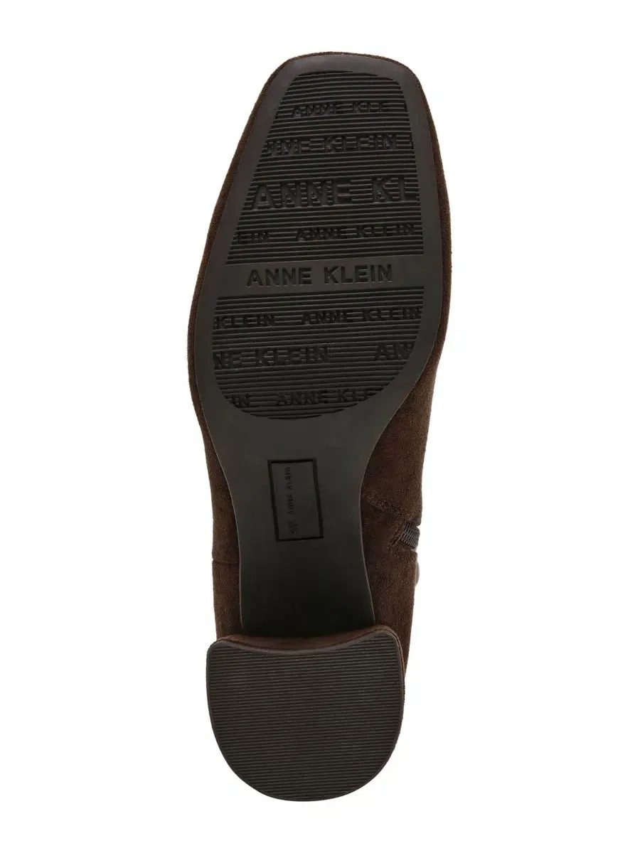 Ботинки Lory Block Heel Tall с квадратным носком Anne Klein — изображение 6 из 9, коричневый