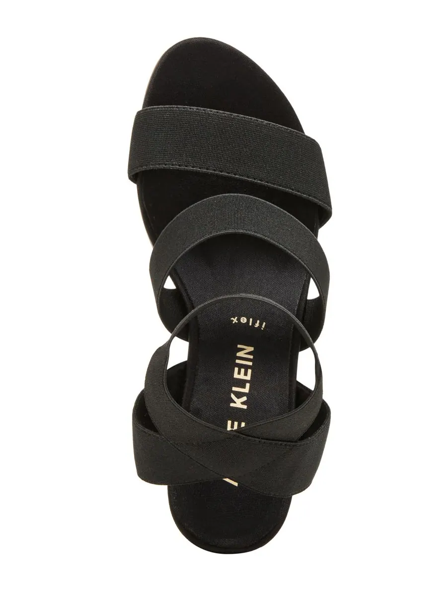 Женские сандалии на танкетке Barnett с ремешками Anne Klein — изображение 4 из 6, черный