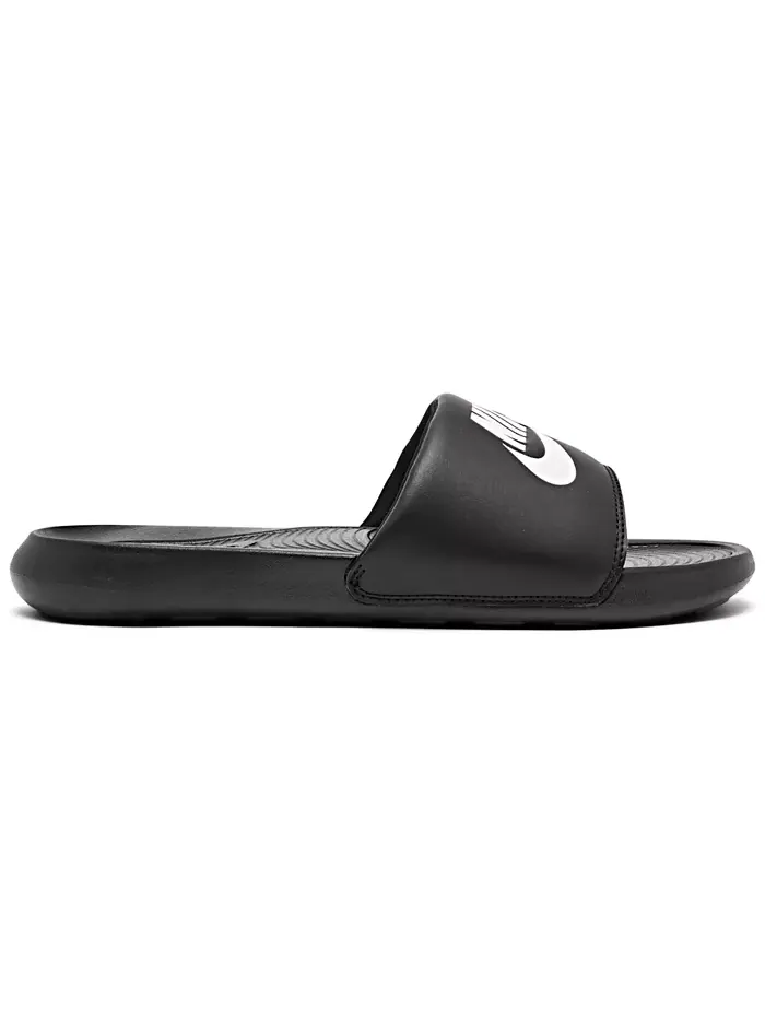 Мужские сандалии Victori One Slide от Finish Line Nike — изображение 2 из 6, черный белый