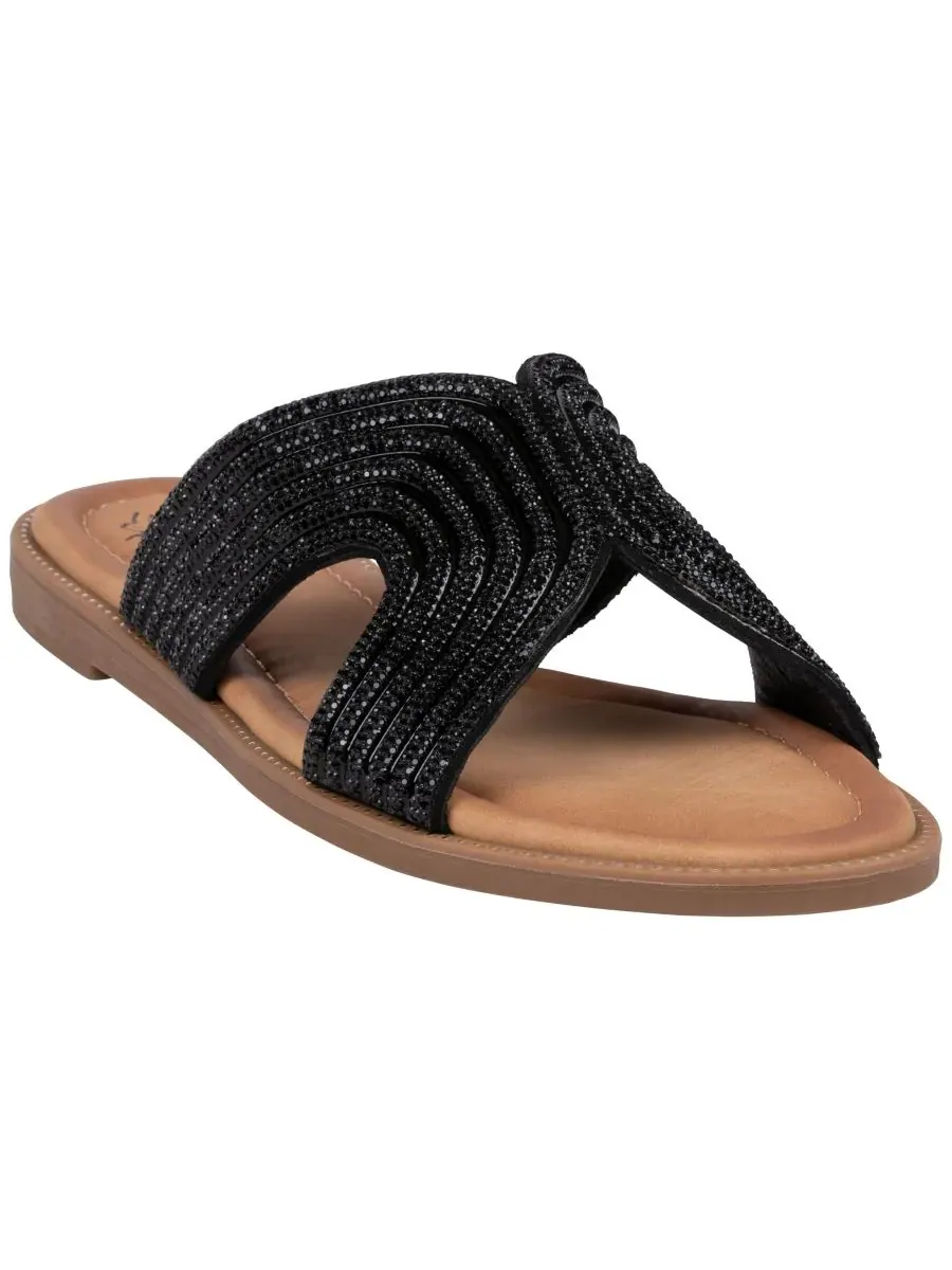 Женские сандалии-балетки Carline с декором GC Shoes — изображение 1 из 5, черный