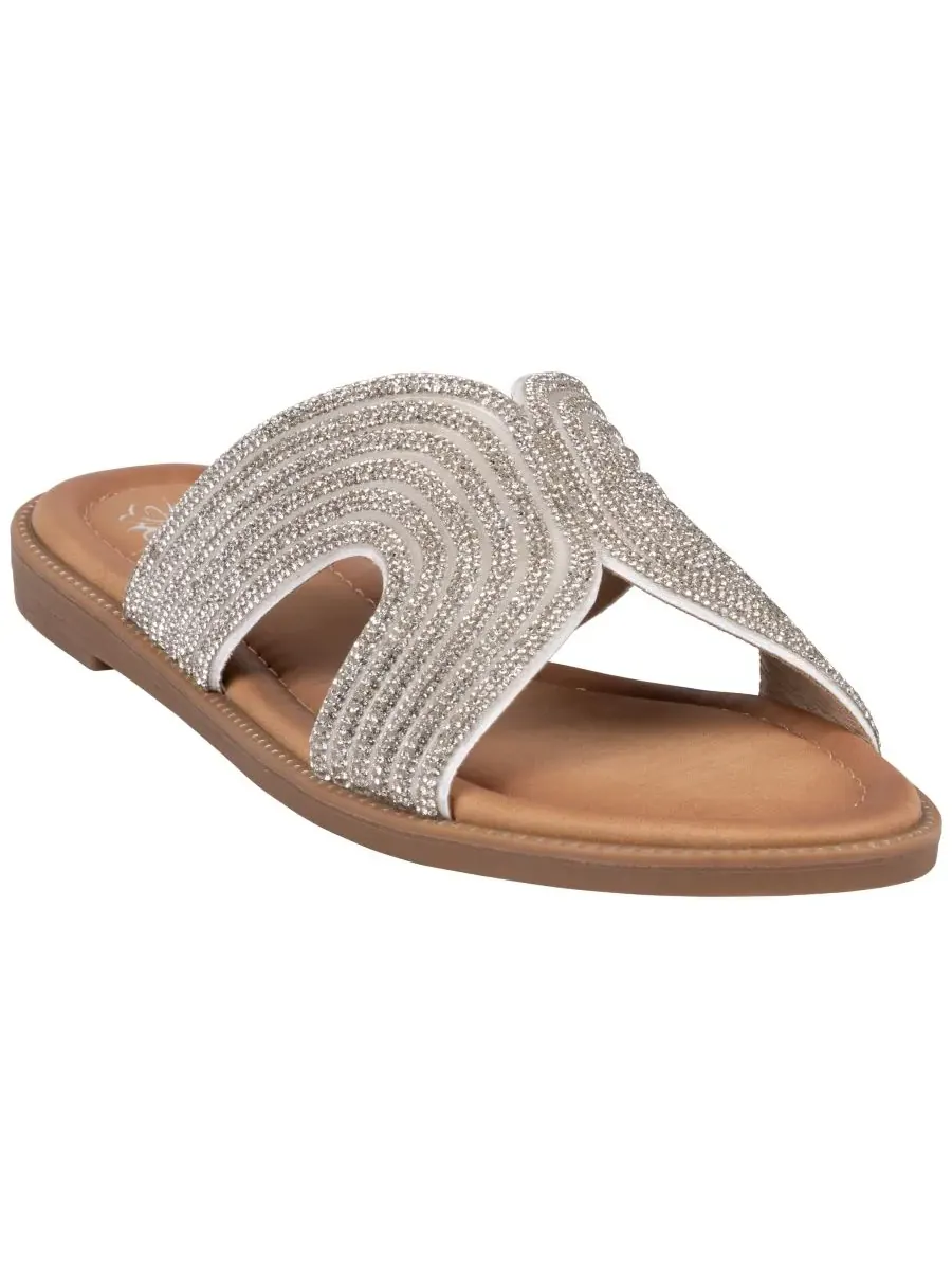 Женские сандалии-балетки Carline с декором GC Shoes — изображение 1 из 5, серебряный
