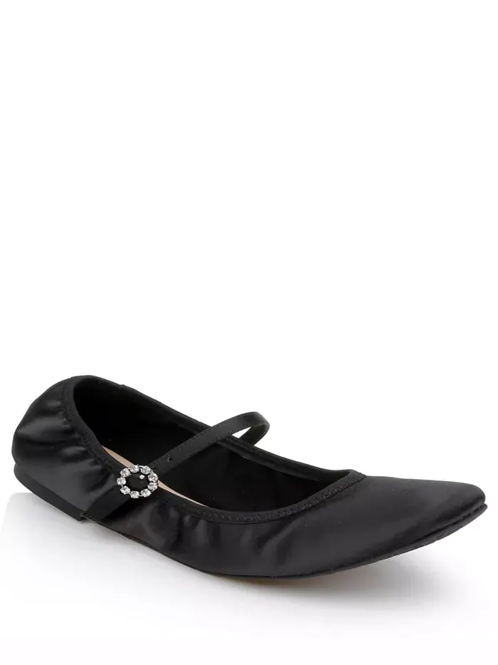 Вечерние балетки Kaya Ballerina Jewel Badgley Mischka — изображение 1 из 9, черный