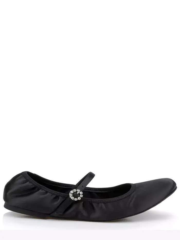 Вечерние балетки Kaya Ballerina Jewel Badgley Mischka — изображение 2 из 9, черный