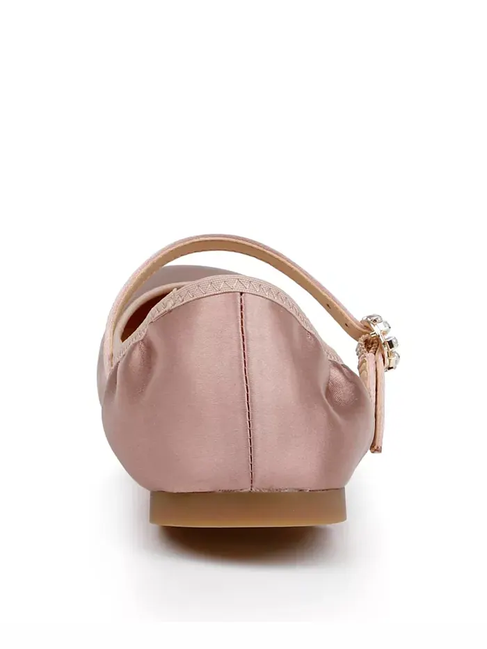 Вечерние туфли Kaya Ballerina Jewel Badgley Mischka — изображение 7 из 9, серебряный