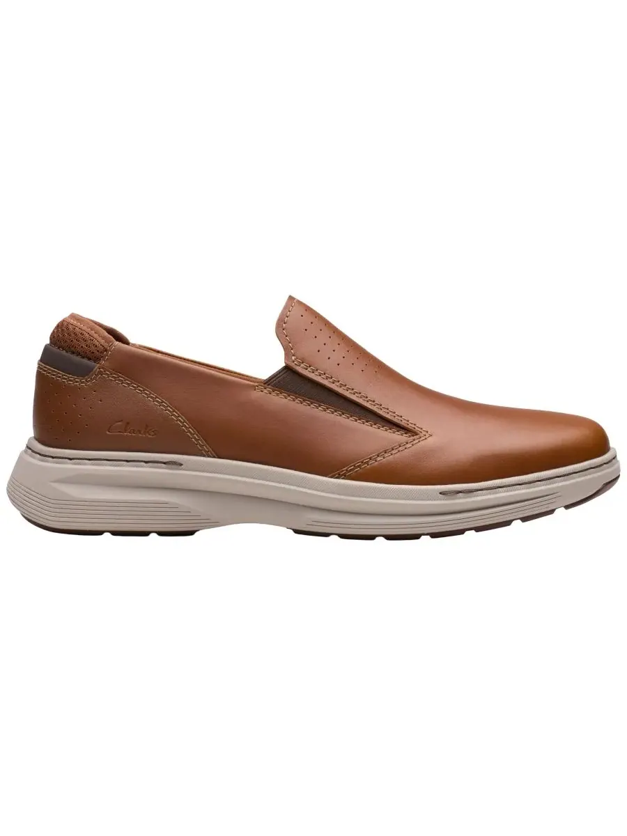 Туфли-слипоны мужские Clarks Craftwell с закругленным носком, кожаные — изображение 2 из 6, бежевый
