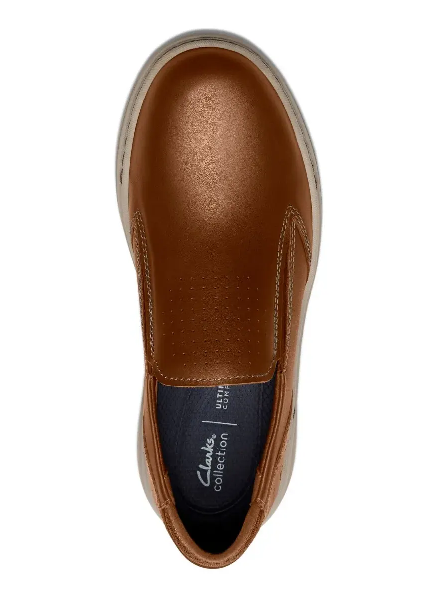 Туфли-слипоны мужские Clarks Craftwell с закругленным носком, кожаные — изображение 4 из 6, бежевый