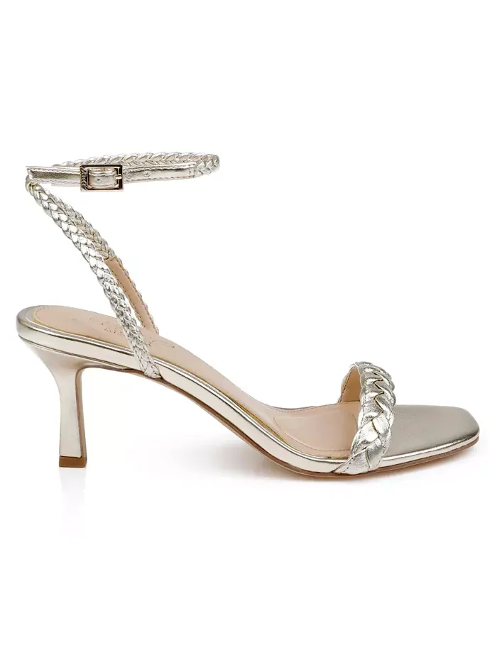 Женские сандалии на шпильке Nyx Stiletto Jewel Badgley Mischka — изображение 2 из 5, золотистый