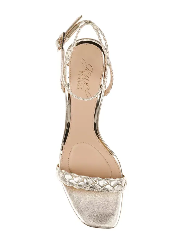 Женские сандалии на шпильке Nyx Stiletto Jewel Badgley Mischka — изображение 4 из 5, золотистый