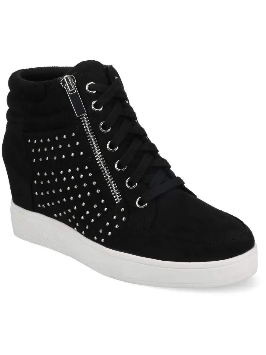 Женские кроссовки Clarity Wedge на шнуровке Journee Collection — изображение 1 из 5, черный