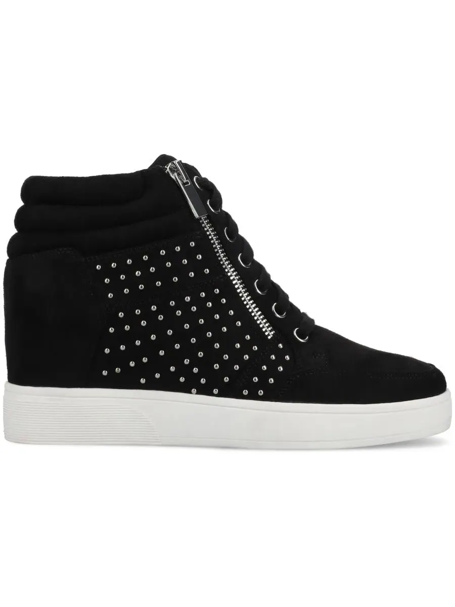 Женские кроссовки Clarity Wedge на шнуровке Journee Collection — изображение 2 из 5, черный