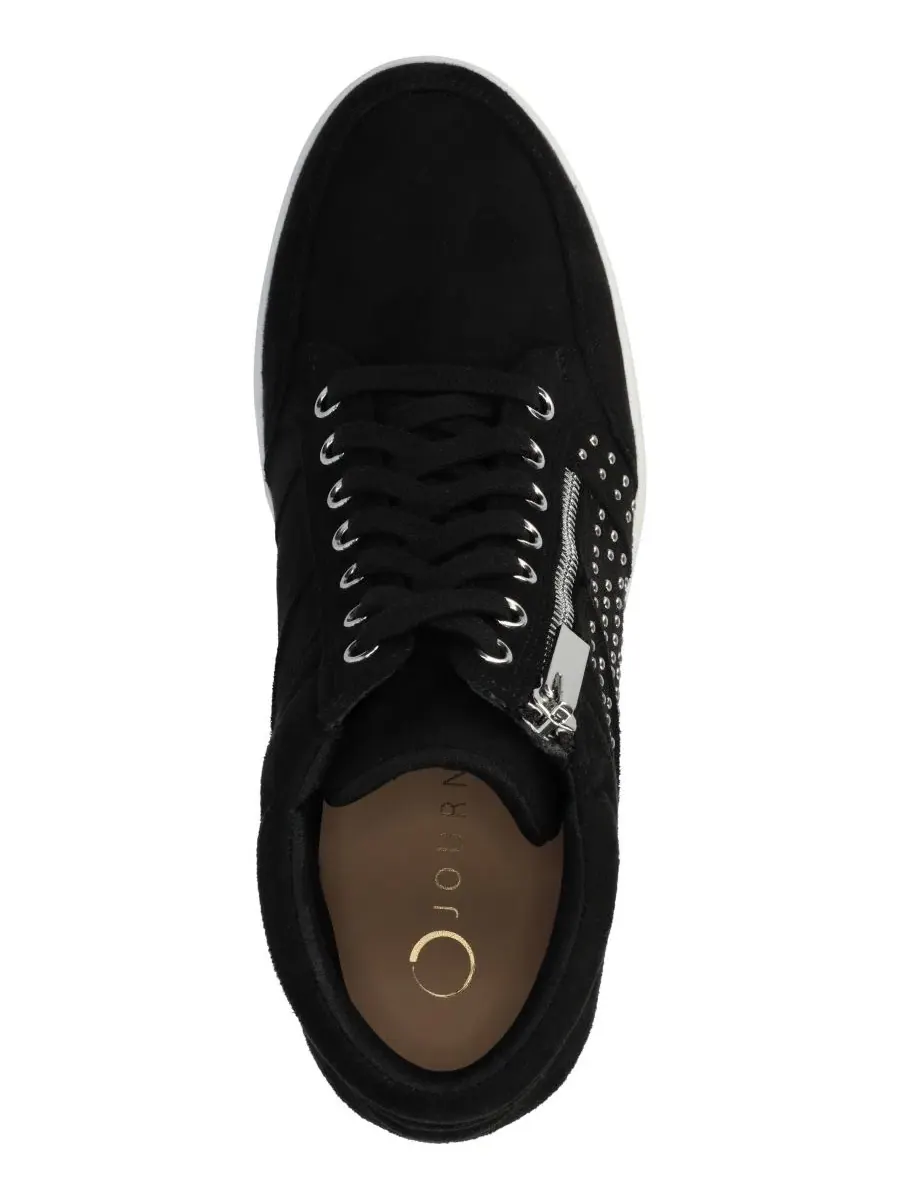 Женские кроссовки Clarity Wedge на шнуровке Journee Collection — изображение 4 из 5, черный