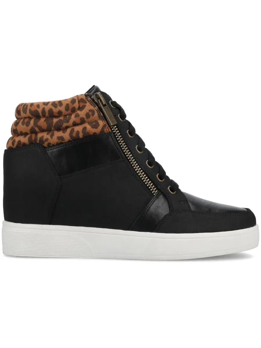 Женские кроссовки Clarity Wedge на шнуровке Journee Collection — изображение 2 из 5, коричневый