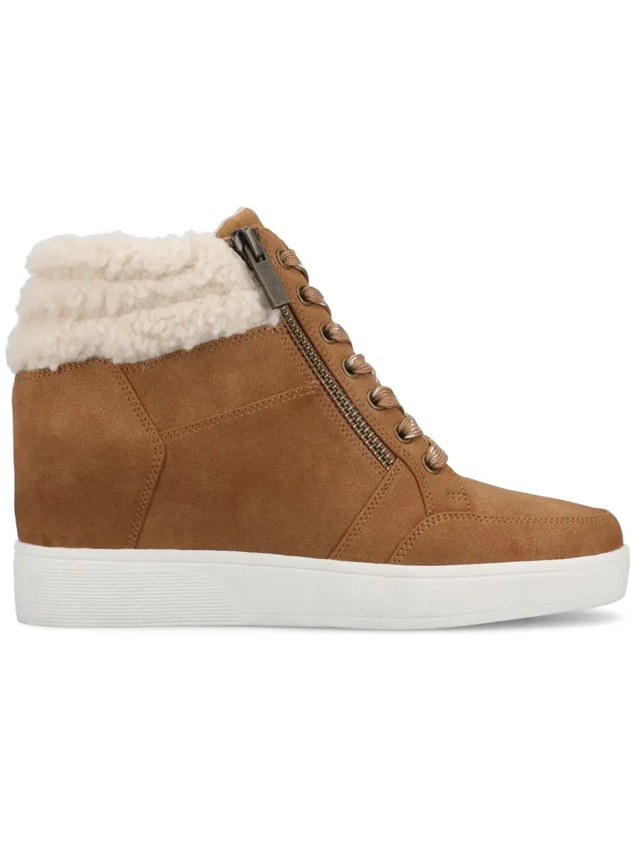 Женские кроссовки Clarity Wedge на шнуровке Journee Collection — изображение 2 из 6, коричневый