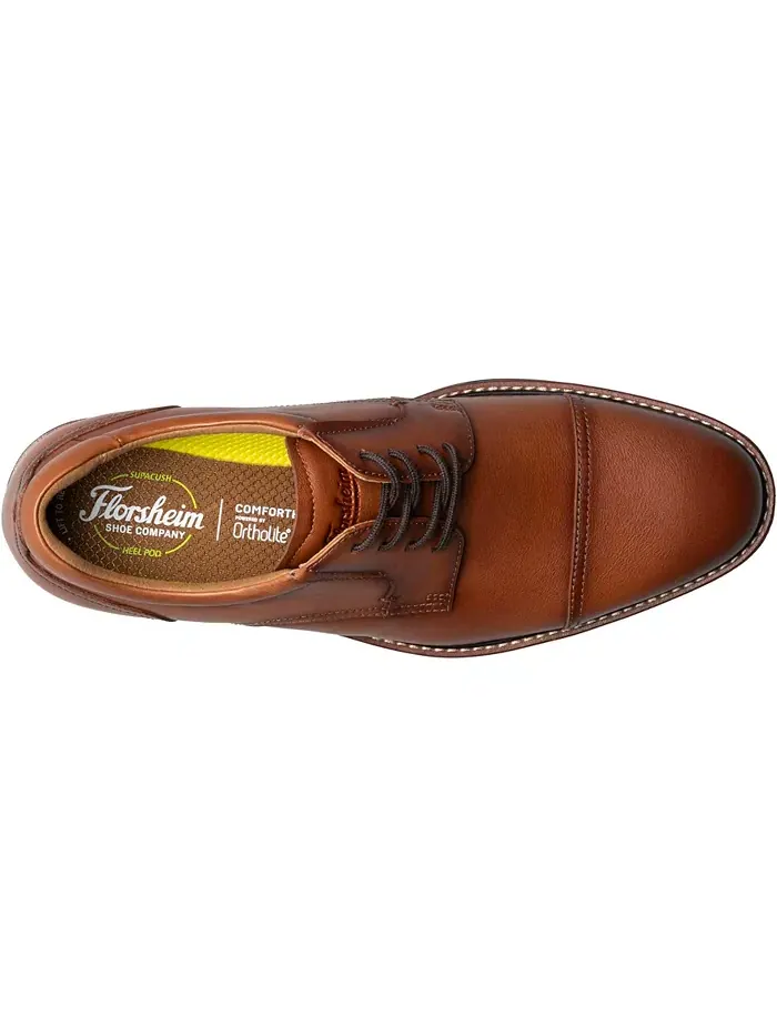 Мужские оксфорды Traveler с отделкой на мыске Florsheim — изображение 6 из 8, коричневый
