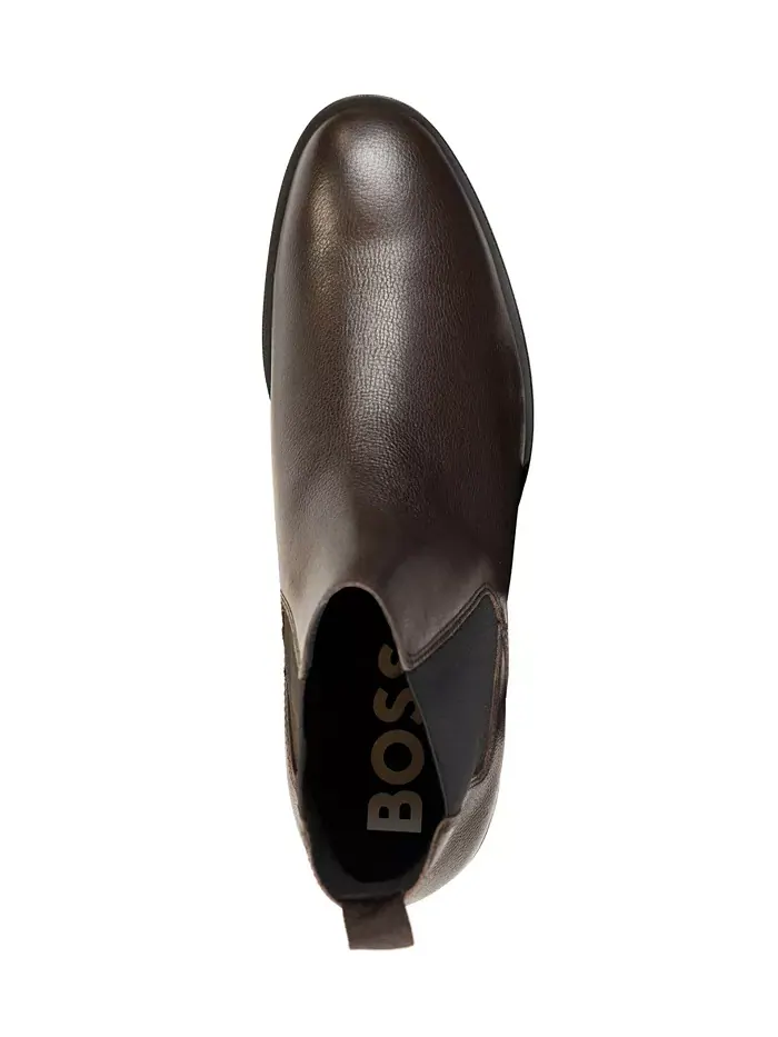 Мужские туфли Colby Grainy с круглым носком Hugo Boss — изображение 2 из 3, коричневый