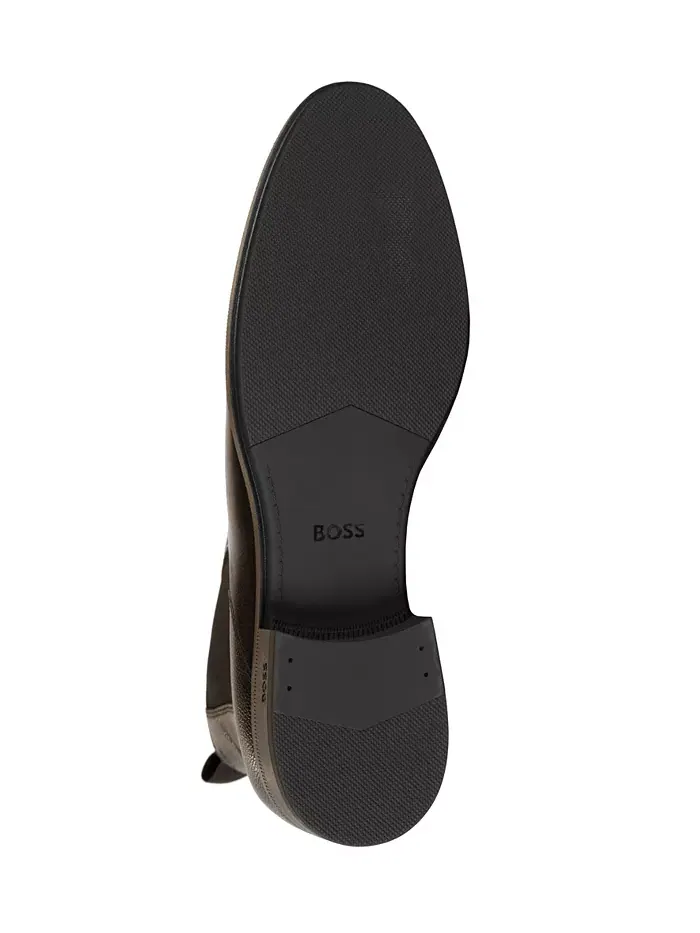 Мужские туфли Colby Grainy с круглым носком Hugo Boss — изображение 3 из 3, коричневый
