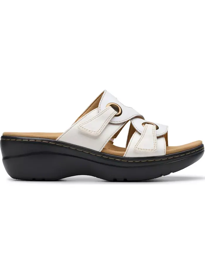 Сандалии женские Clarks Merliah2 Cove Casual Leather на платформе, кожаные — изображение 2 из 8, белый