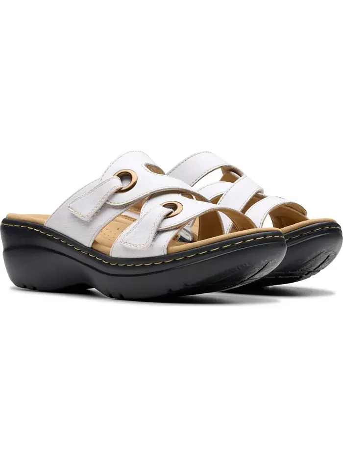 Сандалии женские Clarks Merliah2 Cove Casual Leather на платформе, кожаные — изображение 5 из 8, белый