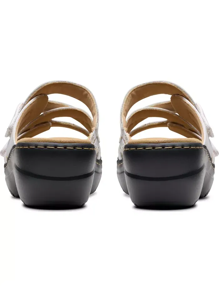 Сандалии женские Clarks Merliah2 Cove Casual Leather на платформе, кожаные — изображение 6 из 8, белый