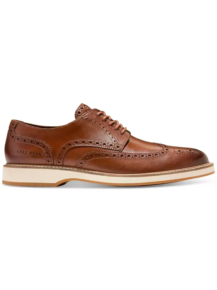 Мужские оксфорды Morse Grand Wingtip Cole Haan — изображение 2 из 9, бежевый