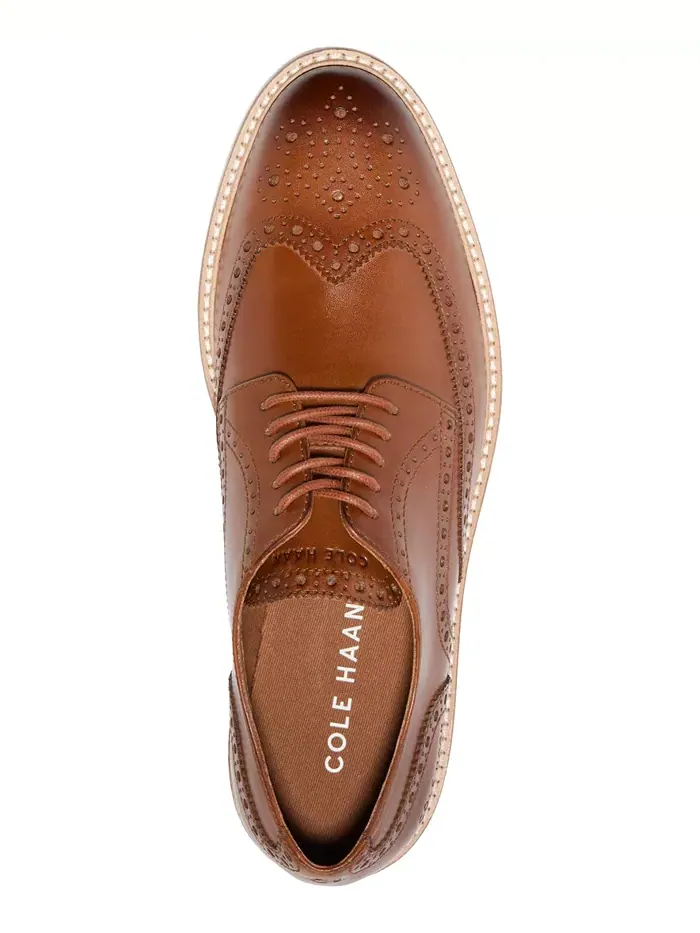 Мужские оксфорды Morse Grand Wingtip Cole Haan — изображение 4 из 9, бежевый
