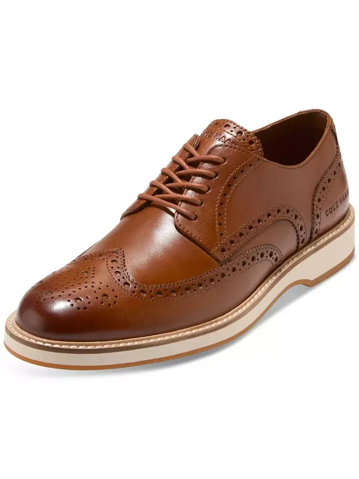 Мужские оксфорды Morse Grand Wingtip Cole Haan — изображение 7 из 9, бежевый