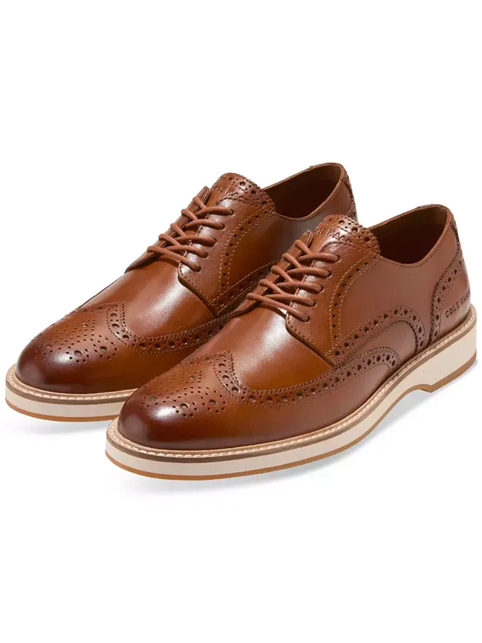 Мужские оксфорды Morse Grand Wingtip Cole Haan — изображение 8 из 9, бежевый
