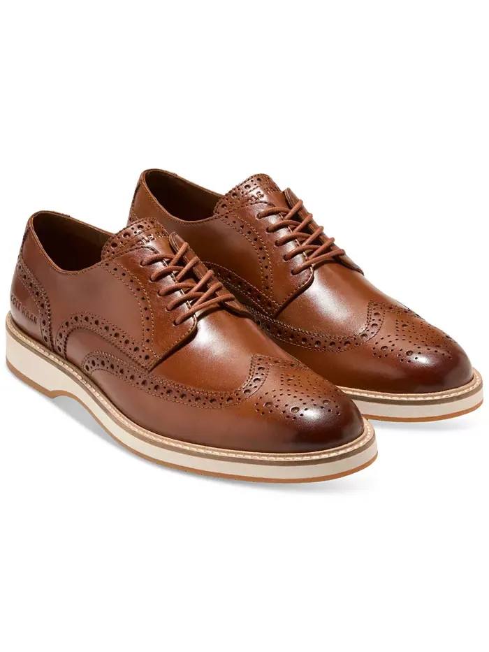 Мужские оксфорды Morse Grand Wingtip Cole Haan — изображение 9 из 9, бежевый