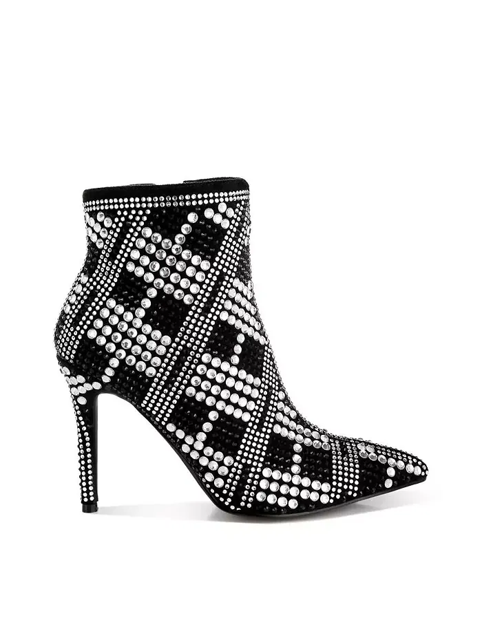Городские ботфорты на шпильке с кристаллами Urbanite Rhinestones Studded London Rag