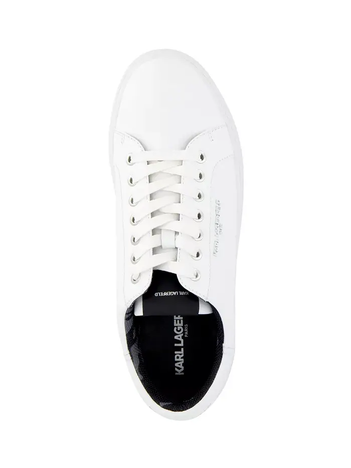Мужские кеды Logo Plain Toe Bit KARL LAGERFELD PARIS — изображение 5 из 5, белый