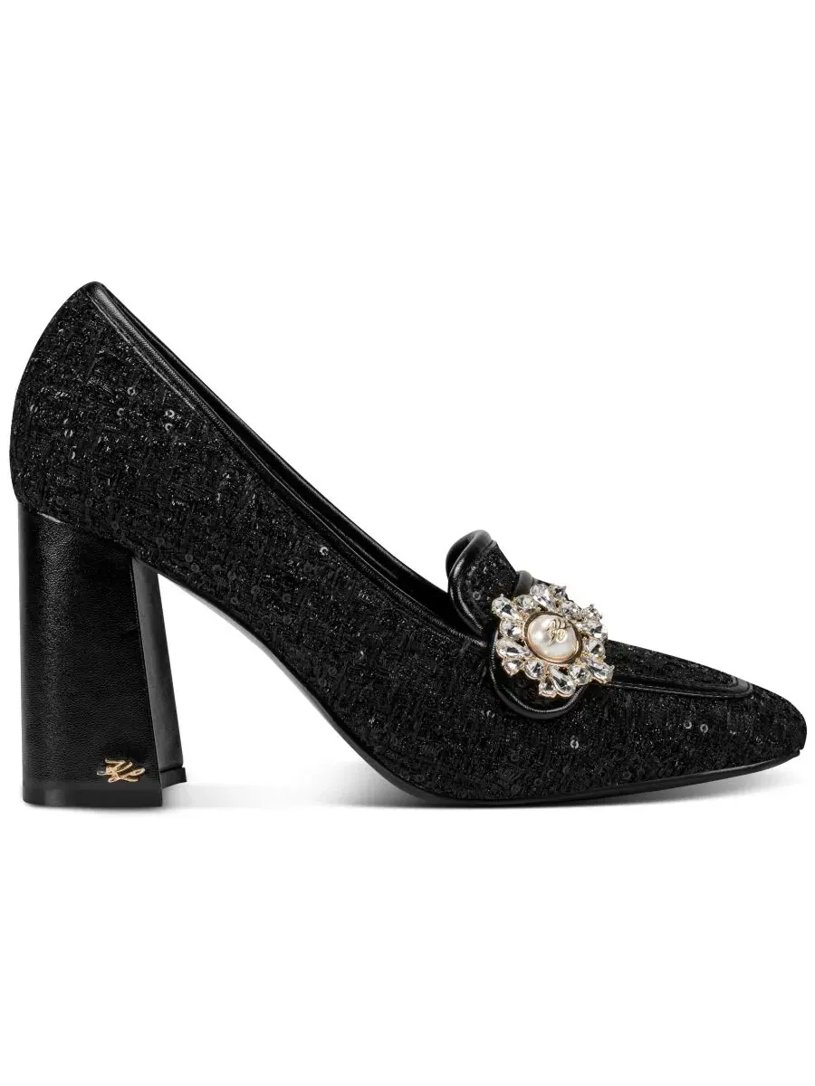 Туфли-лодочки Savannah на устойчивом каблуке KARL LAGERFELD PARIS — изображение 2 из 5, черный