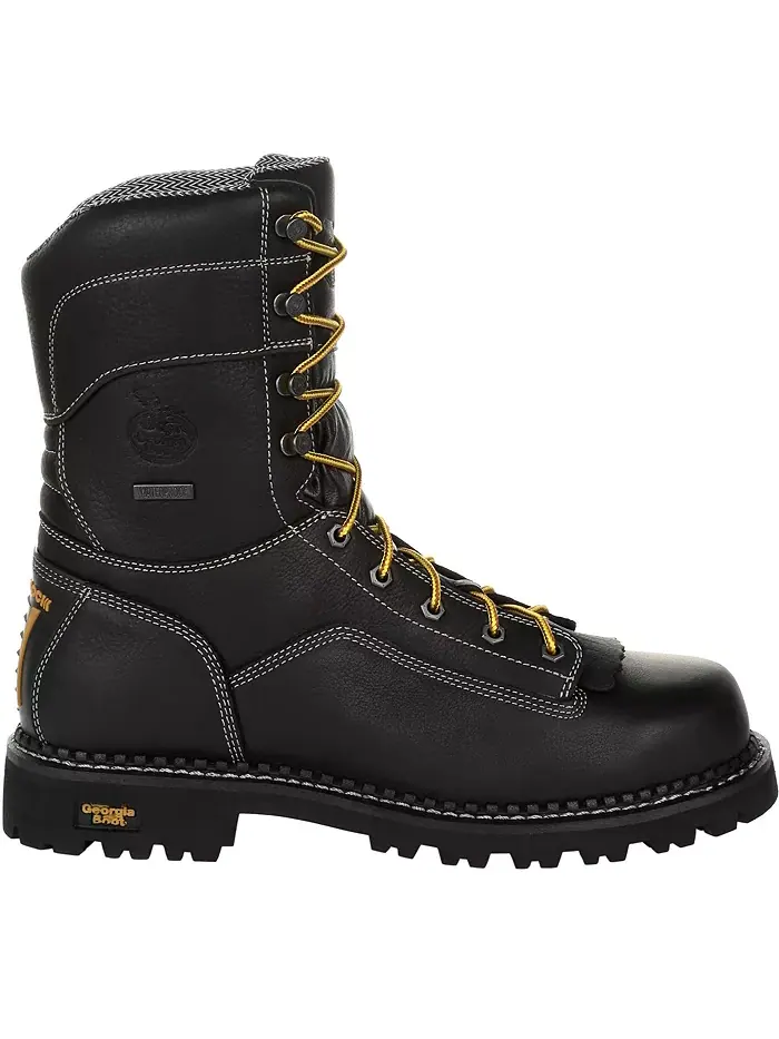 Мужские рабочие ботинки AMP LT Logger Low Heel Waterproof Georgia Boot — изображение 2 из 7, черный