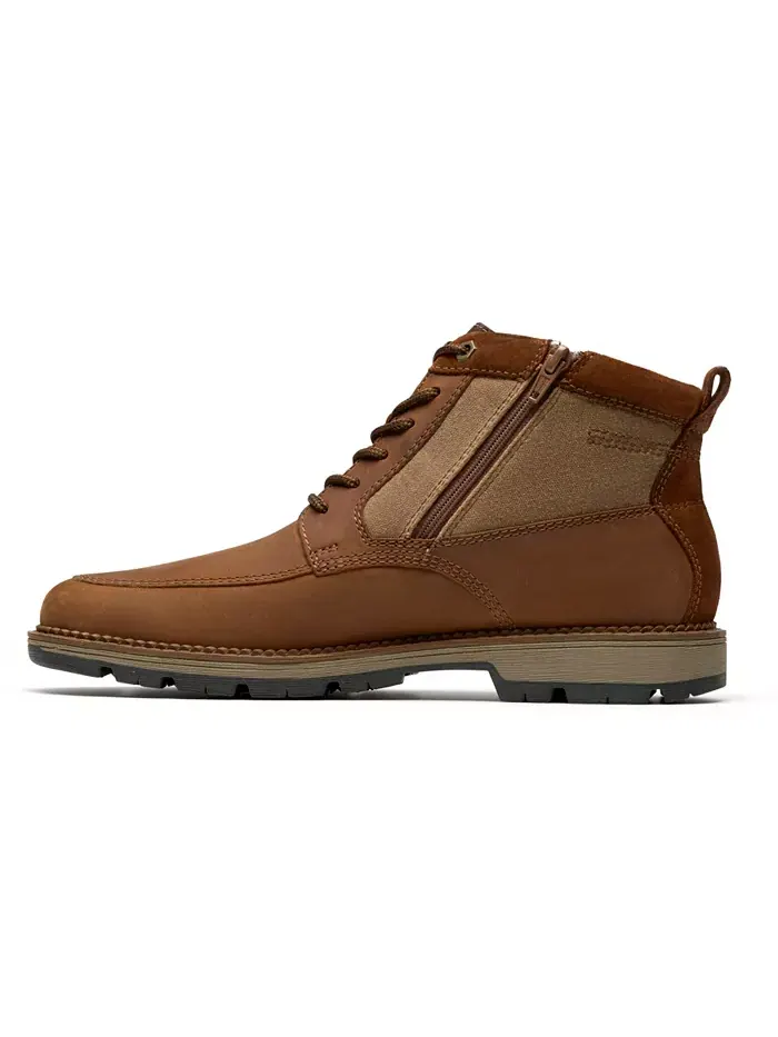 Ботинки мужские Clarks Maple Walk Rise, кожаные, на шнуровке и молнии — изображение 4 из 10, коричневый