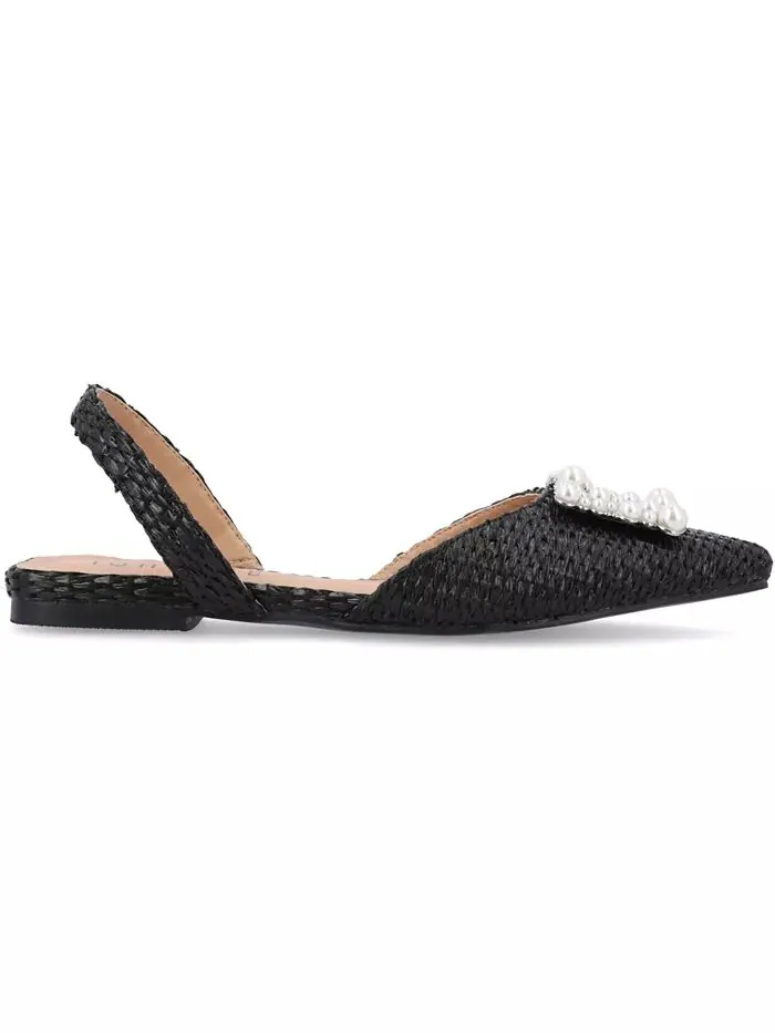 Женские балетки Hannae с декором Slingback Journee Collection — изображение 2 из 9, черный