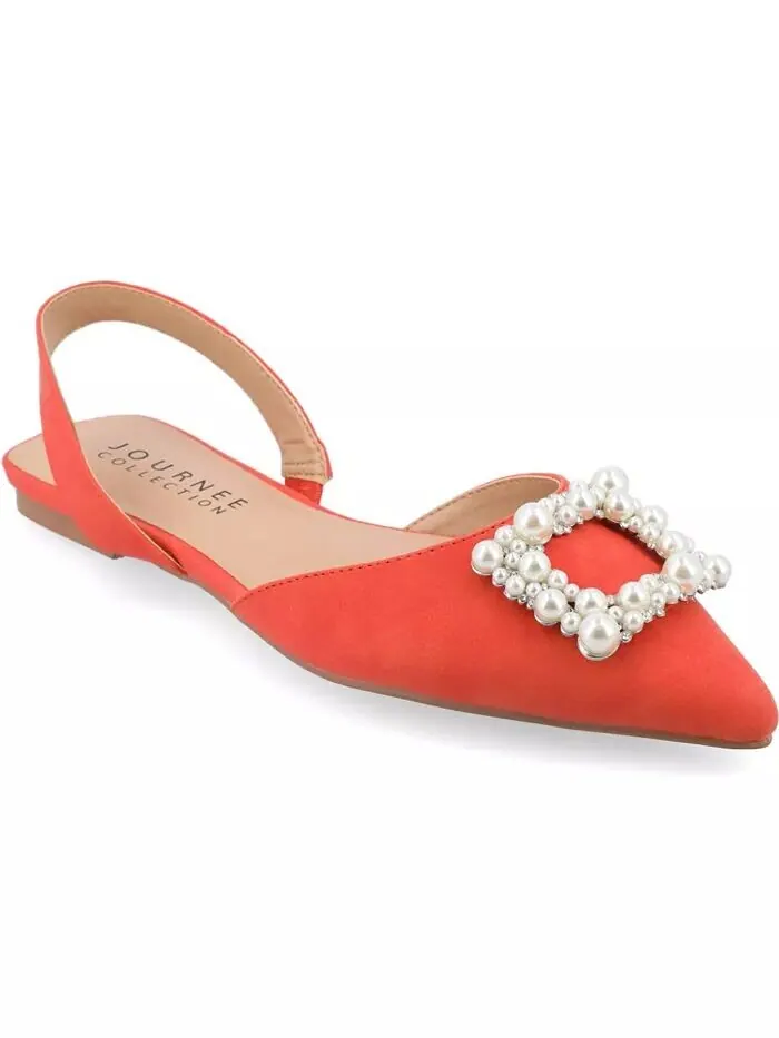 Женские балетки Hannae с декором Slingback Journee Collection — изображение 6 из 9, черный