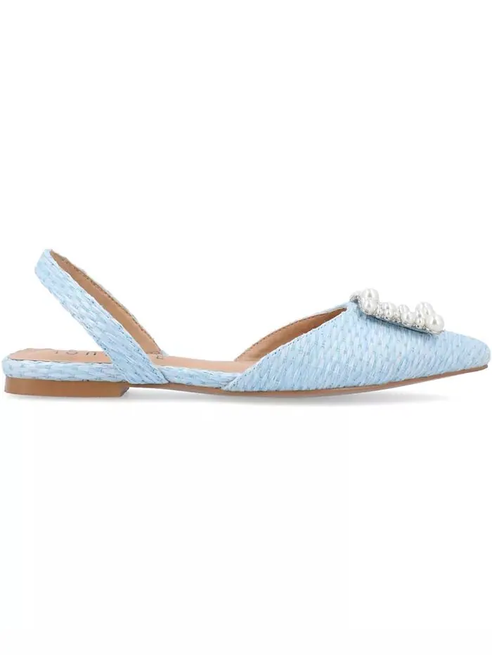 Женские балетки Hannae с декором Slingback Journee Collection — изображение 2 из 9, синий